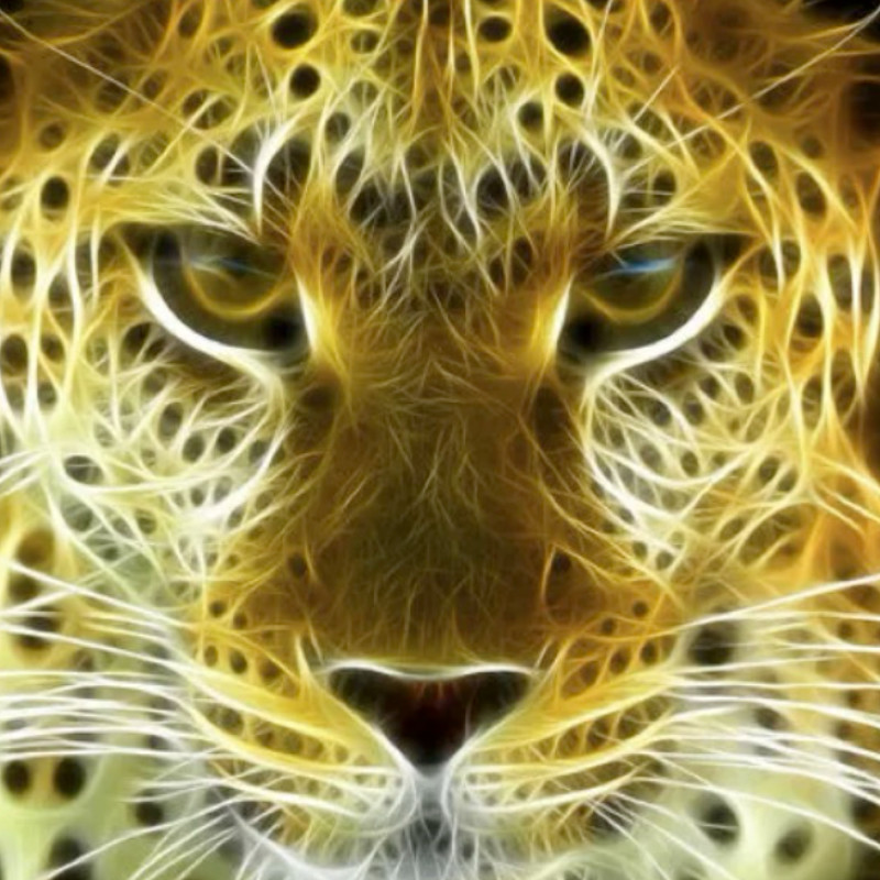 A computer generated image of a leopard